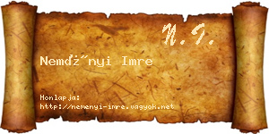 Neményi Imre névjegykártya